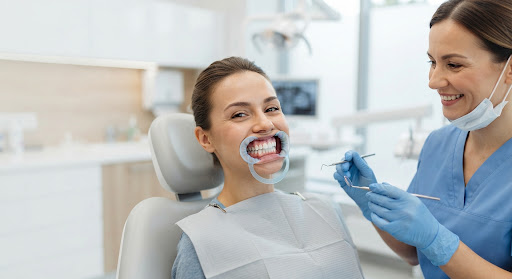 Patient smiling at the clinic
