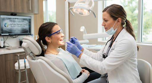 Modern dental clinic consultation room